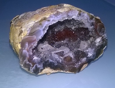 geode in calcedonio blu