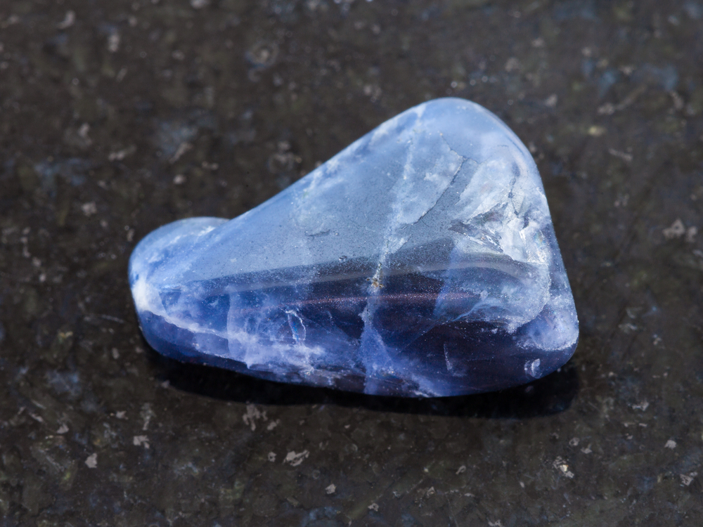 8ct RARO!! naturale chiaro Bellissimo Blu la Dumortierite esemplare minerale di cristallo 